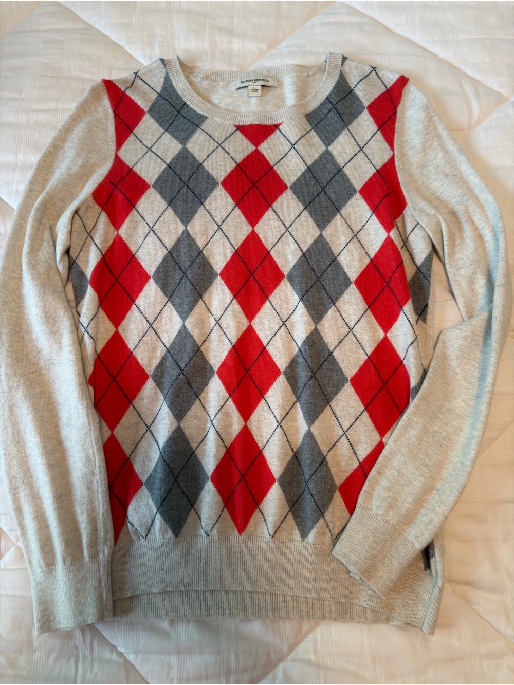 Banana Republic Women's Argyle Crewneck Sweater
